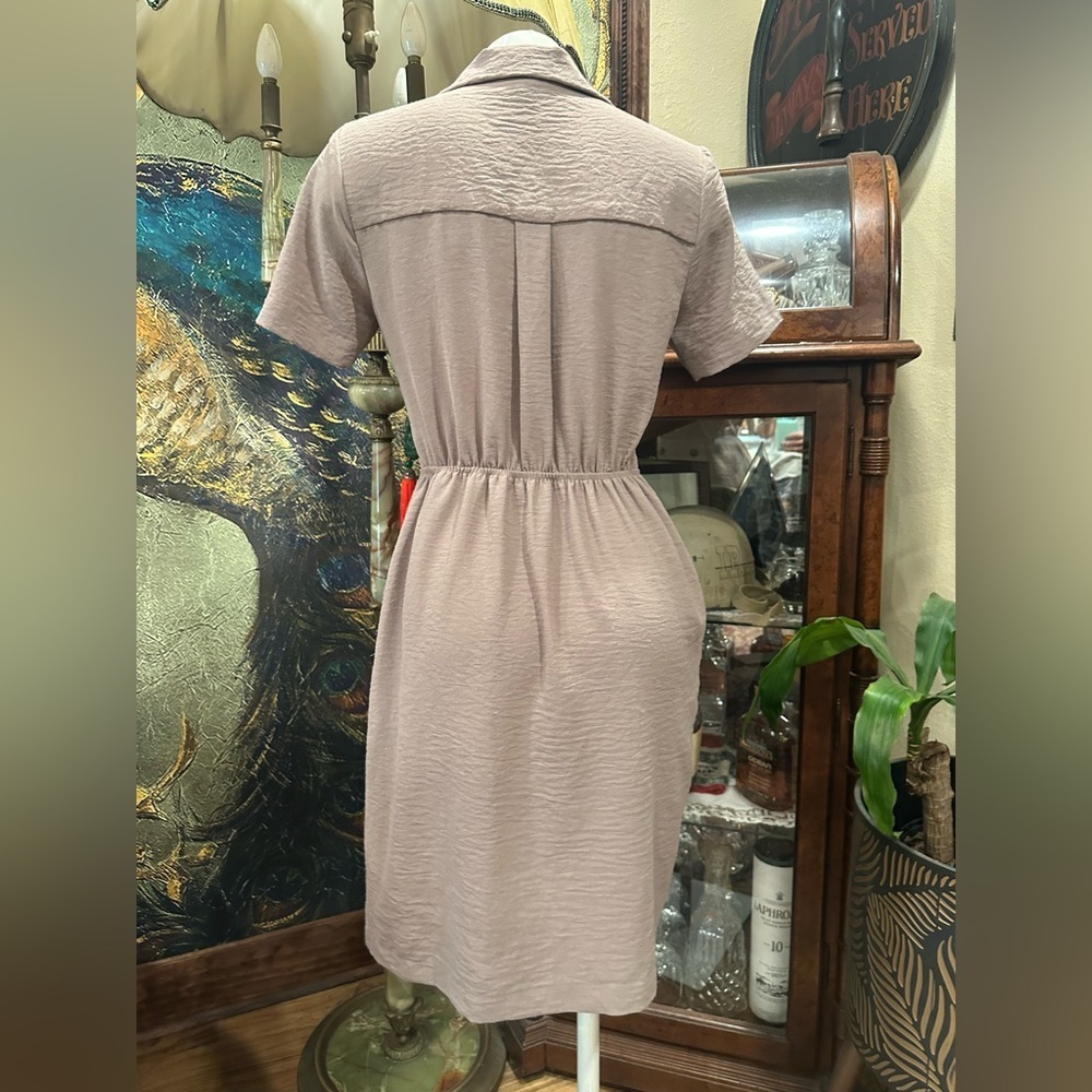 Monteau Los Angeles Mauve Double Breasted Midi Dress - Picture 4 of 9